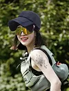 Sun Visor Hat Retractable Brim Mesh Baseball Cap Fishing Hat for Men and Women