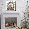 >SALE<5D DIY Partial Special Shaped Drill Diamond Painting Wreath Hedgehog Kit 30x30cm