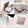 Wooden DIY Flamingo Diamond Painting Kit Note Box with 160 Papers for Office