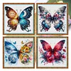 Butterfly - Full Embroidery 3 Strands 11CT Stamped Cross Stitch - 45*45CM