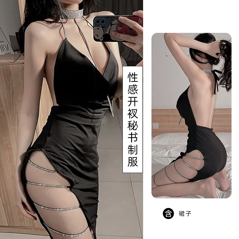 Churchf Sexy Pajamas Female Summer Hot Net Red Night Shop With Pyjamas Qqny Sex Dress Small Breast Bag Tops Super Short Skirt