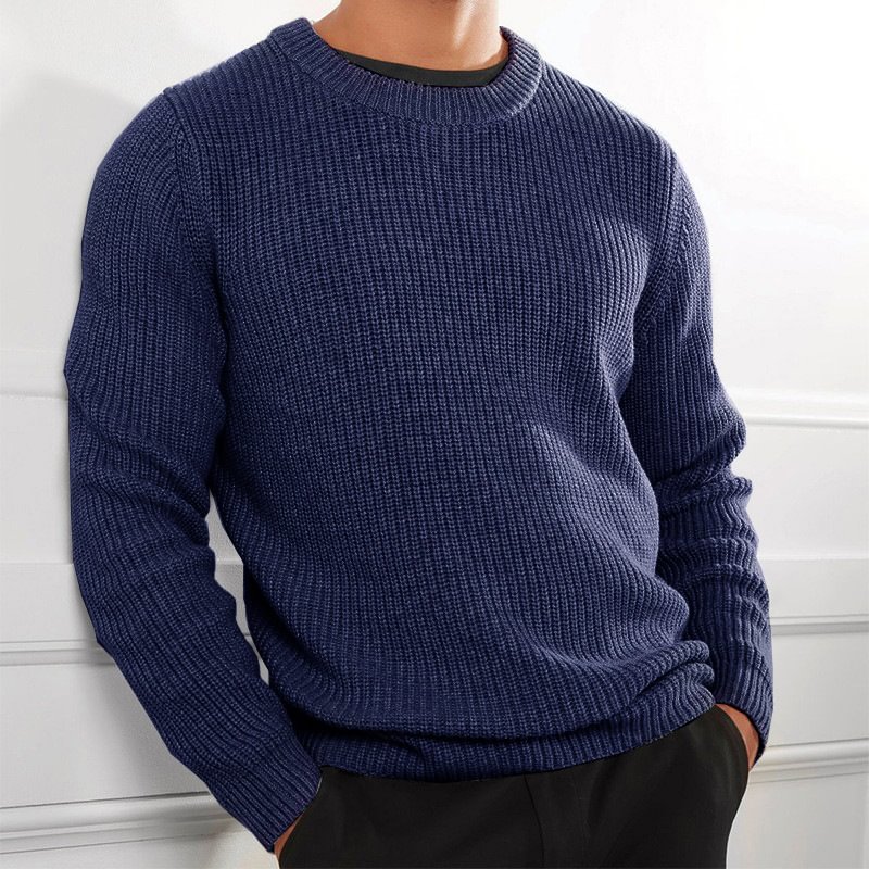 Men's Casual Solid Color Pullover Sweater