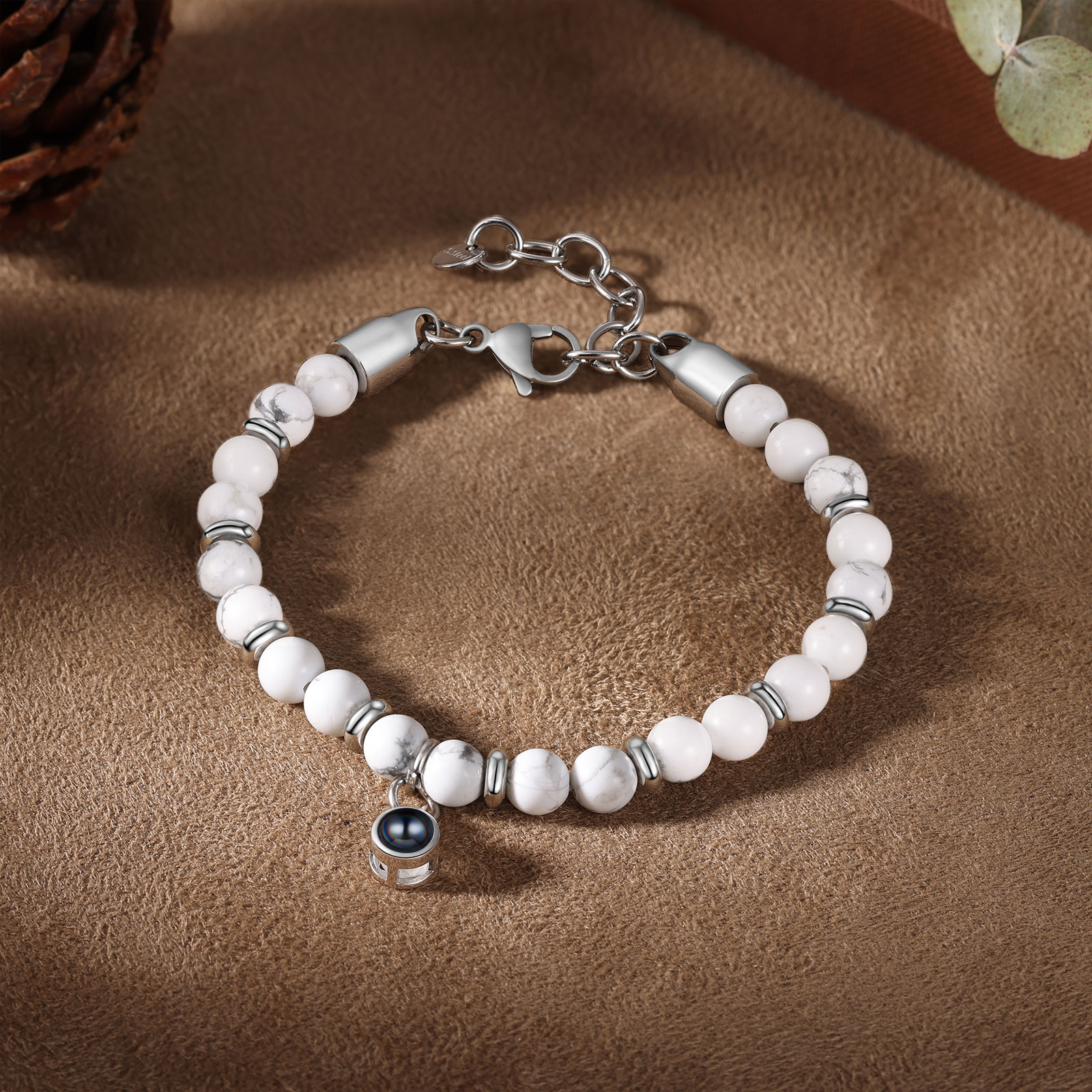 Braccialetto con proiezione personalizzato foto coppia amore Valentine 