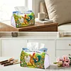 (24cm)Diamond Art Tissue Box DIY PU Napkin Cover for Home Decoration(farm chicken)