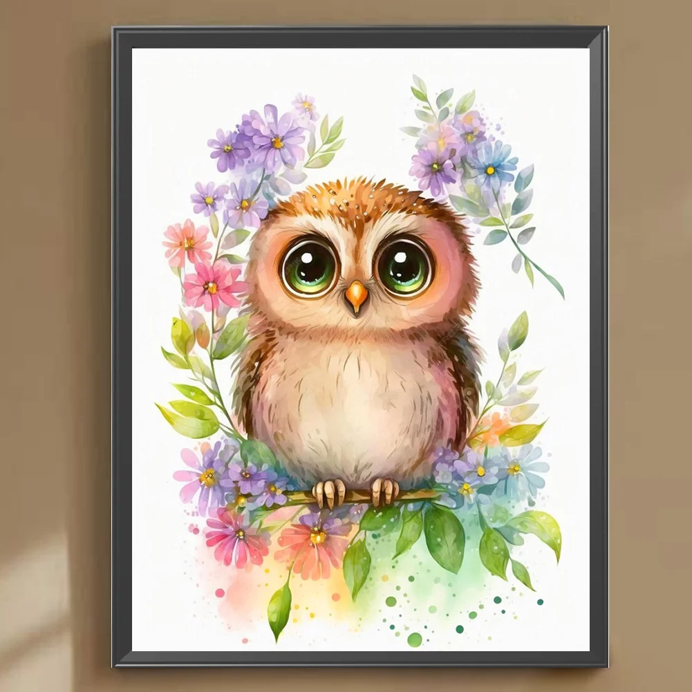Full Round Diamond Painting 30*40cm - Owl