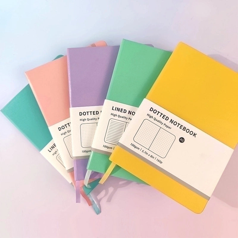 1 Piece Solid Color Learning Paper Preppy Style Notebook
