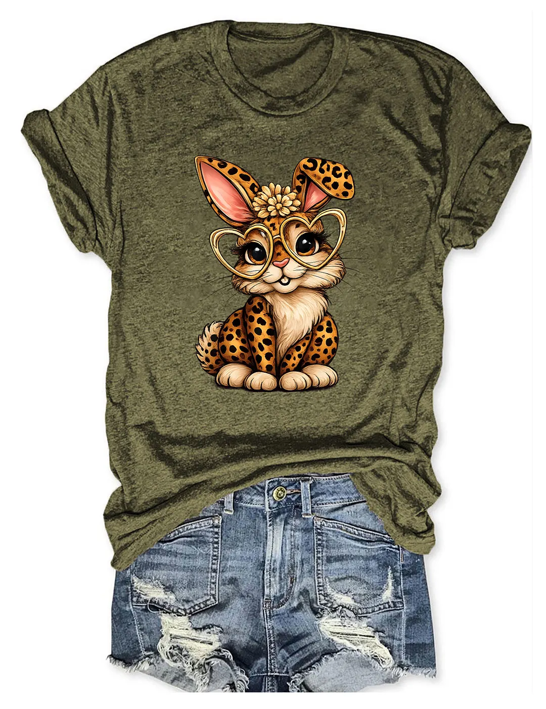 Easter Leopard Bunny T-shirt