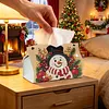 Hat for Snowman DIY Pearl Diamond Painting PU Cover Tissue Holder Kit Pearl Art Painting Decoration for Home & Gifts