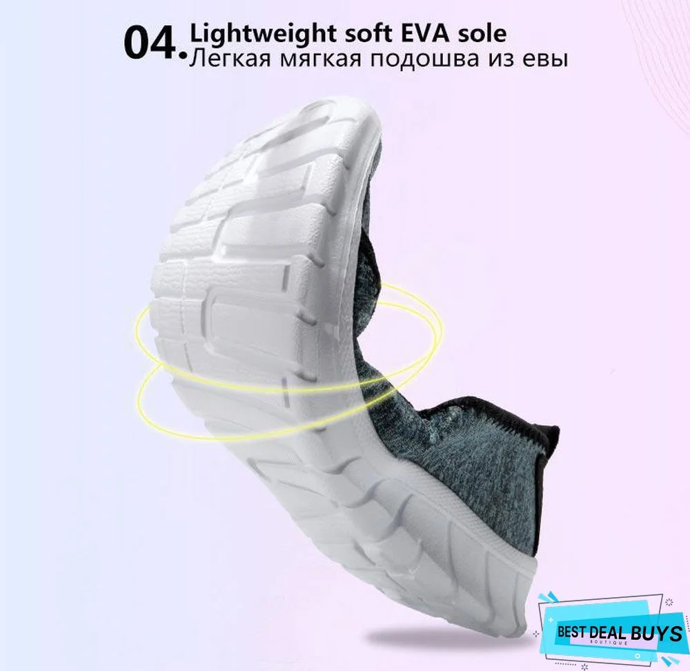 Women Slip On Loafers Plus Size Breathable Mesh Ballet Sneakers Flat Shoes