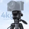 CT-07 Camera Tripod Shooting Special Telescopic Multi-function Lightweight Tripod With Quick Switch Vertical/Horizontal Mount, Adjustable Angle, Maximum Load 4 kg