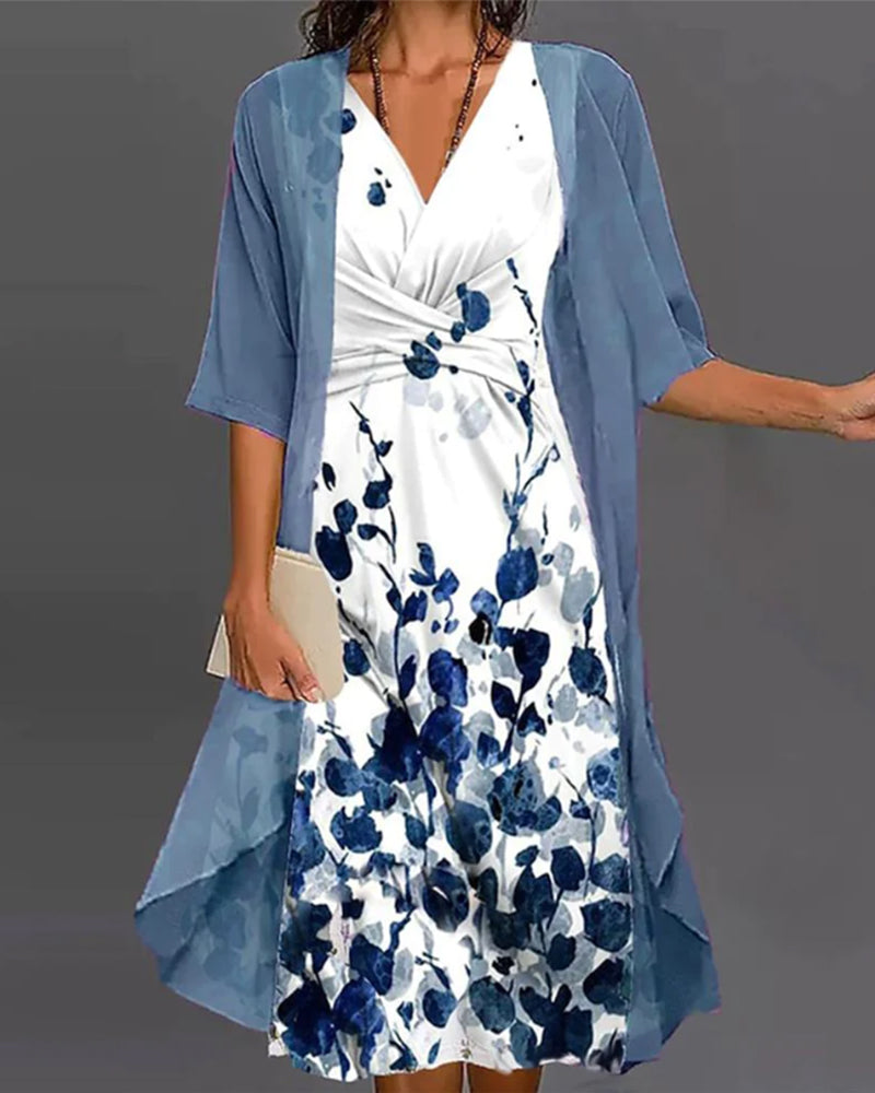 Floral Print Dress Set