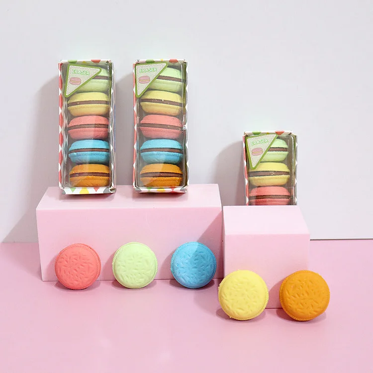 Cute Macaron Rubber Erasers
