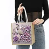 Diamond Painting Einkaufstasche Diamond Tote Handtasche Teilbohrer (Pfau)