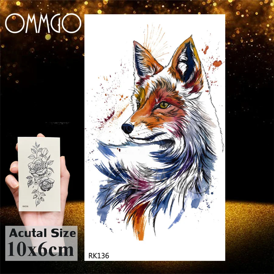 Sdrawing Doodle Tiger Flash Geometric Temporary Tattoos Sticker Diamond Fake Tatoos For Kids Boys Custom Tattoo Body Art