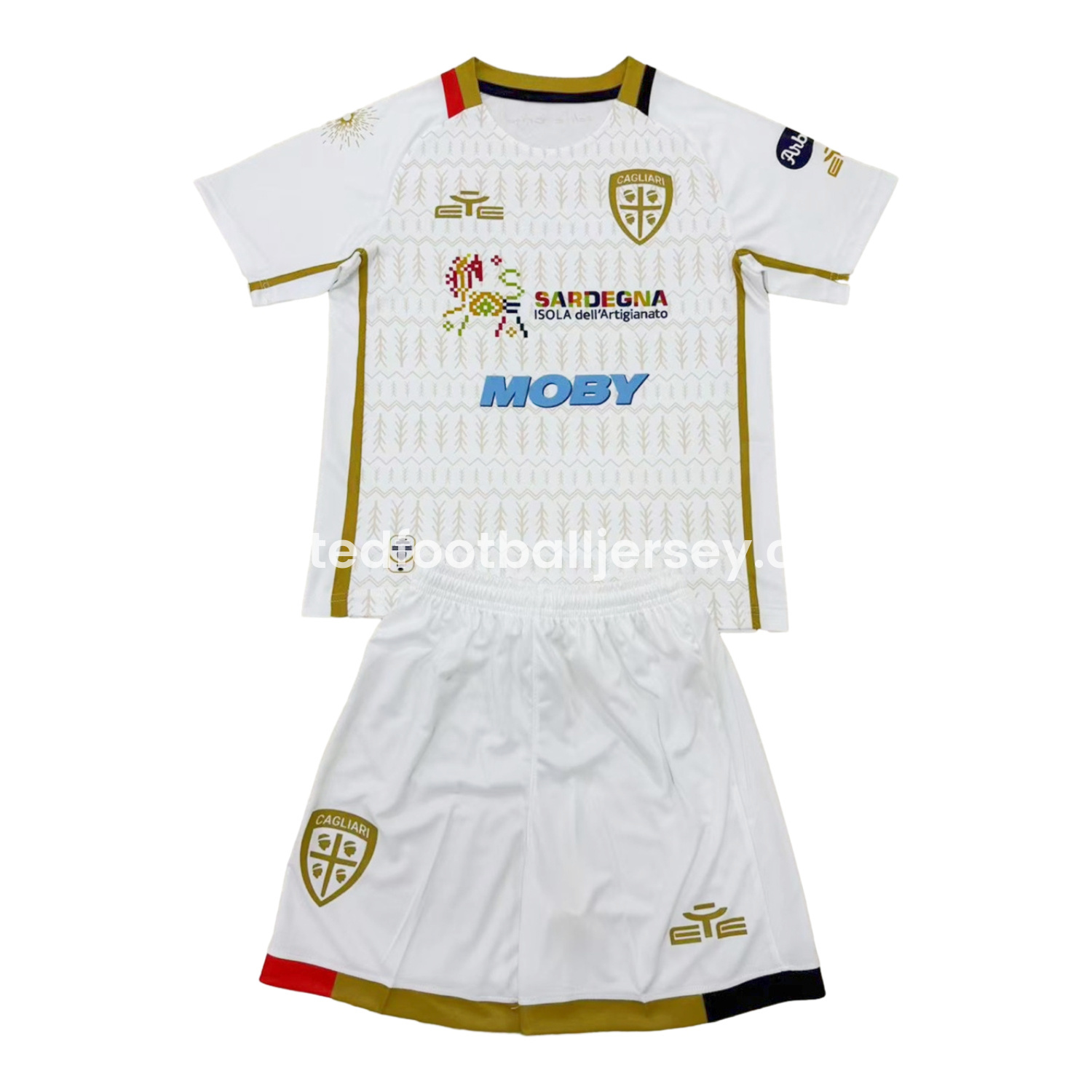 Cagliari Calcio 24-25 Away Men's Adult Jersey Set - Fans Version