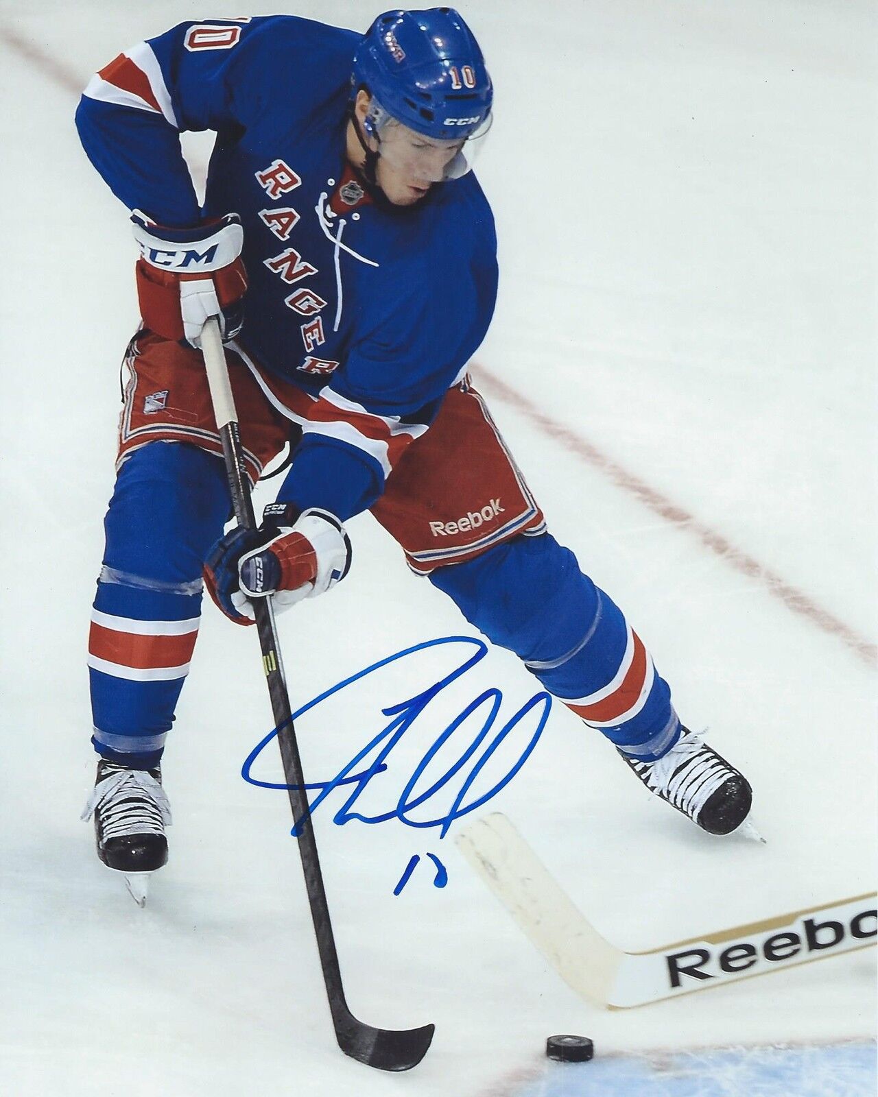 JT Miller Signed 8x10 Photo Poster painting New York Rangers Autographed COA C