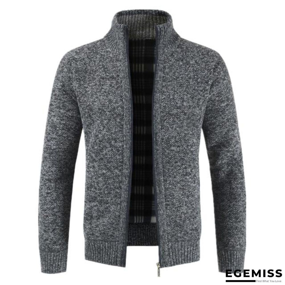Autumn Winter New Men's Jacket Slim Fit Stand Collar Zipper Jacket Men Solid Cotton Thick Warm Jacket | EGEMISS