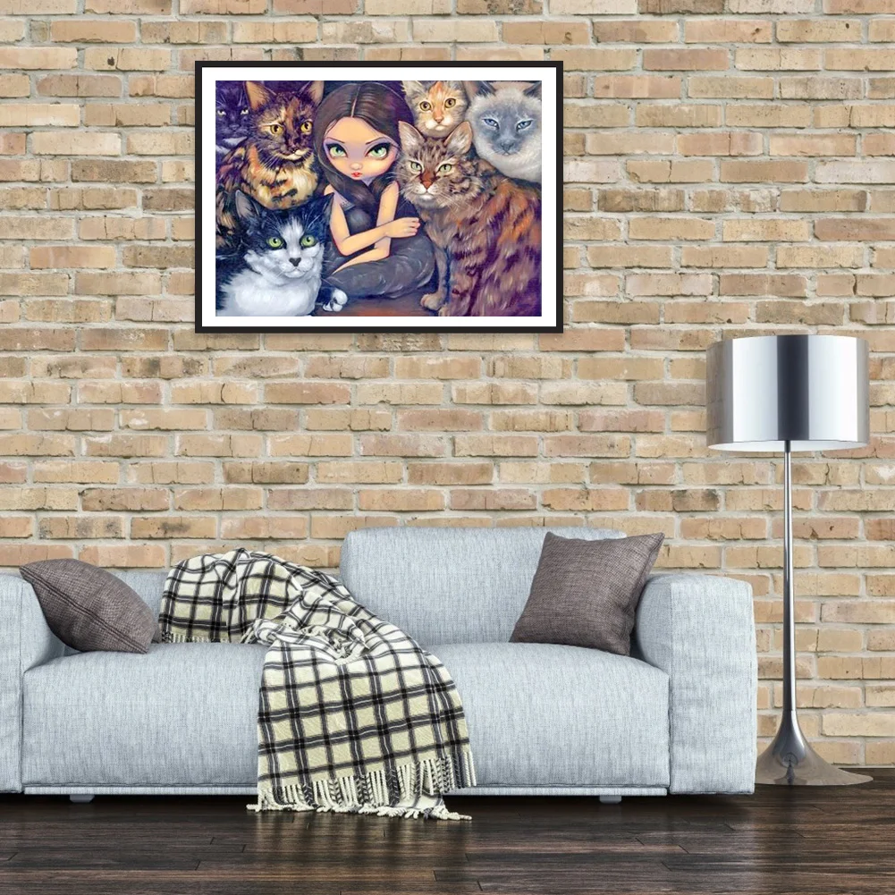 Full Round Diamond Painting 40*30cm - Big Eyes Doll