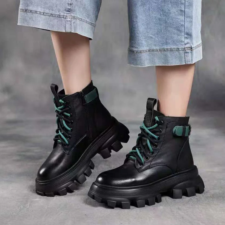 Coachella Cowboy Boots Autumn and Winter Leisure Low-Cut Platform Ankle Boots Women