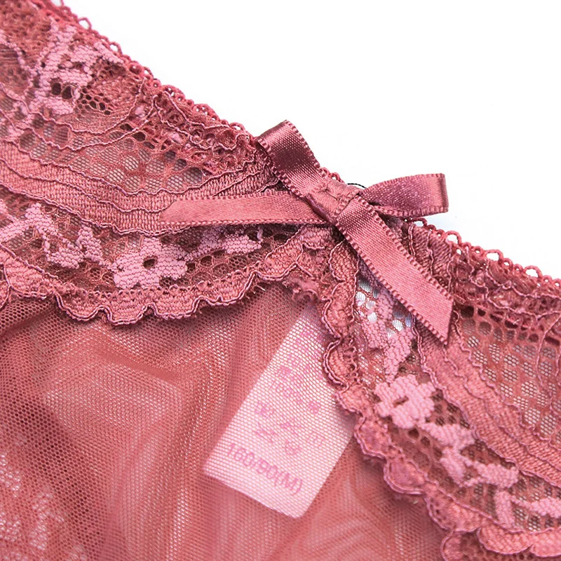 Churchf Lace Sexy Underwear Lady's Life Year Big Red Underwear Pure Desire Mid-Rise Pure Desire Without Trace Girl Underwear