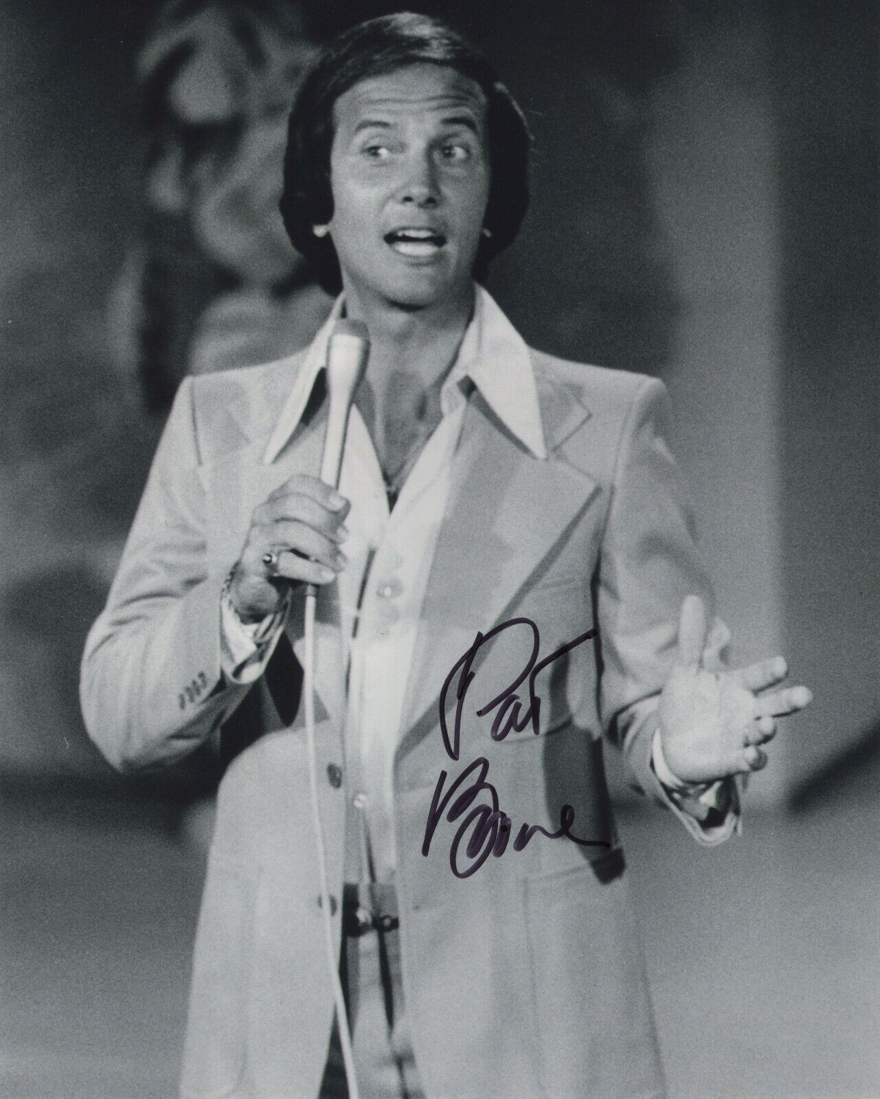 PAT BOONE SIGNED AUTOGRAPH MUSIC YOUNG 8X10 Photo Poster painting #2