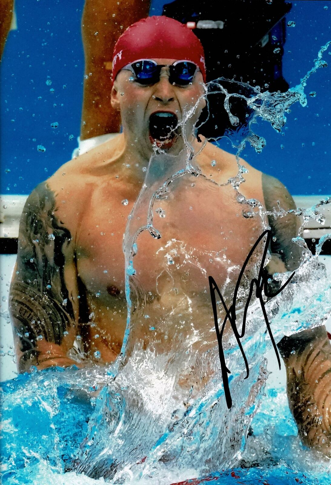 Adam Peaty Signed 12X8 Photo Poster painting Tokyo 2020 Genuine Signature AFTAL COA (N)