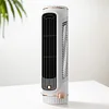 Tower Fan USB Charging Bladeless Wireless Desktop Fan for Home Bedroom (White)