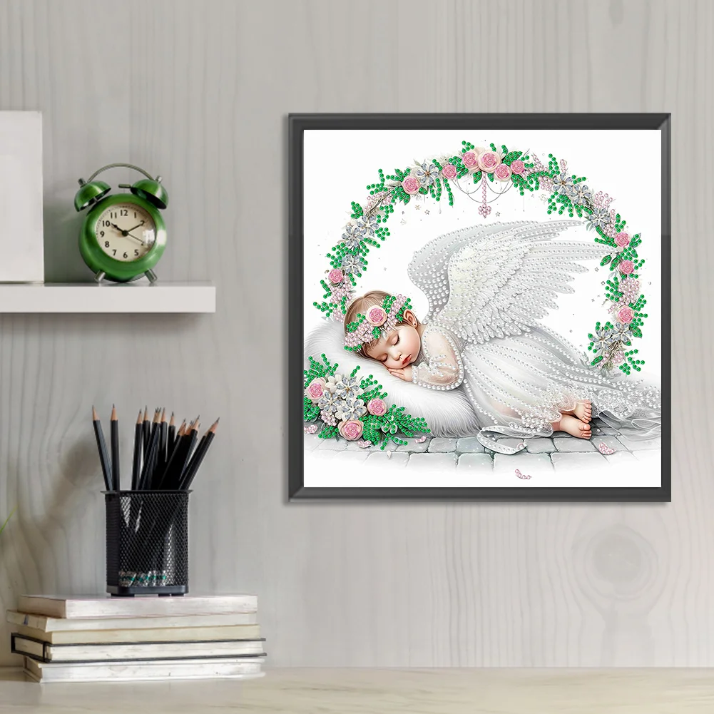 Diamond Painting - Partial Special Shaped Drill - Angel Child(Canvas|30*30cm)