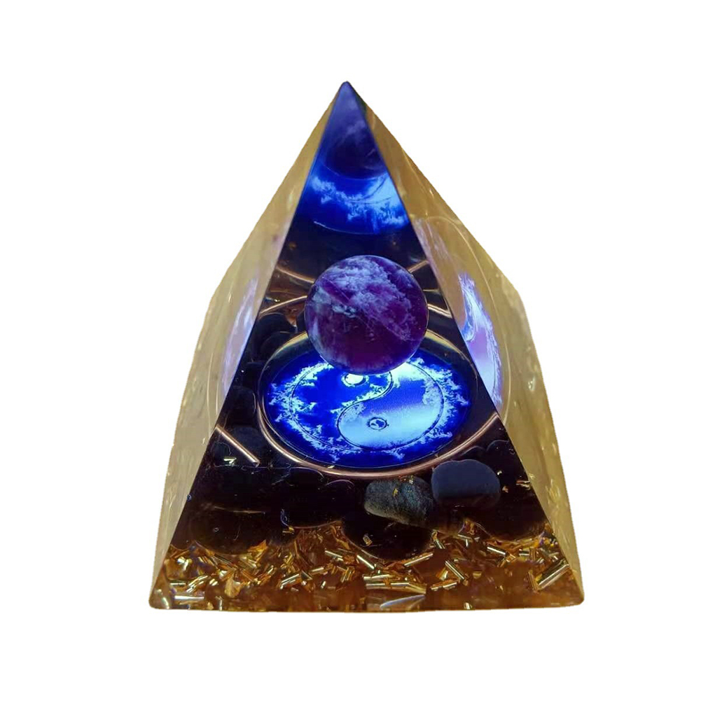 

6cm Natural Orgonite Pyramid Chakra, 501 Original