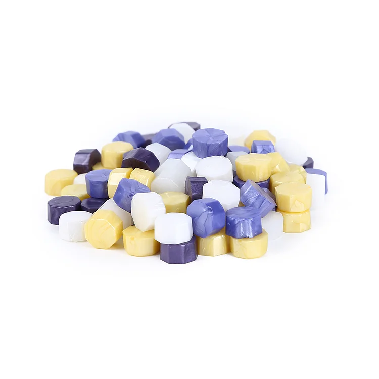 100 Pieces Octagon Seal Stamp Wax Mixed Color DIY Carft for Envelope Gifts (20)