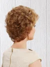 Silver Air Bangs Short Curly Wigs