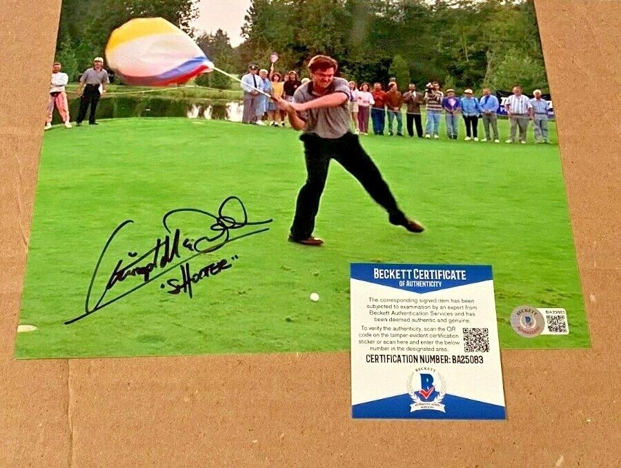 CHRISTOPHER MCDONALD SIGNED HAPPY GILMORE 8X10 Photo Poster painting W/INSCRIPTIONS BECKETT CERT