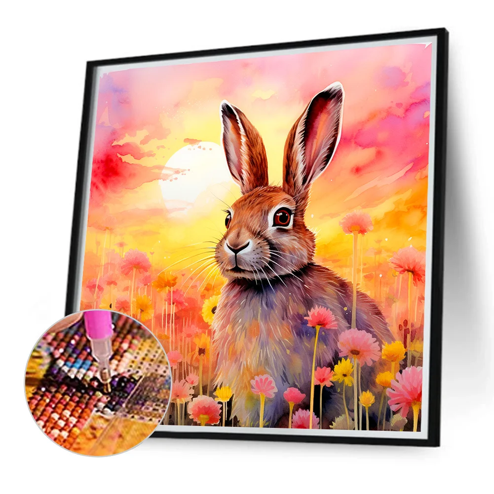 Diamond Painting - Full Round Drill - Daisy Rabbit(Canvas|40*40cm)