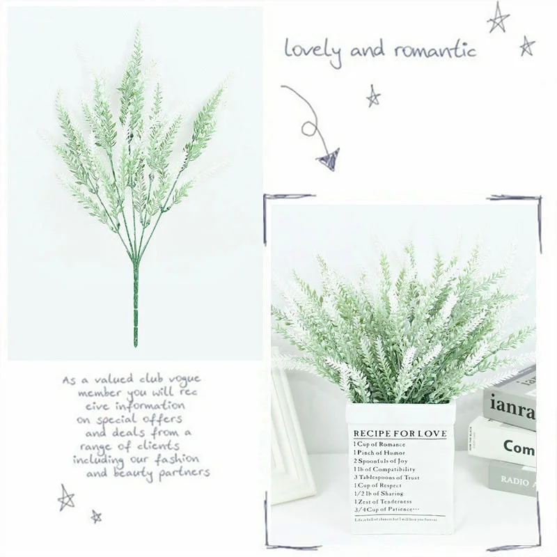 1Bouquet Romantic Provence Lavender Artificial Flowers Wedding Home Garden Decorations Christmas High Quality Fake Plant Flower