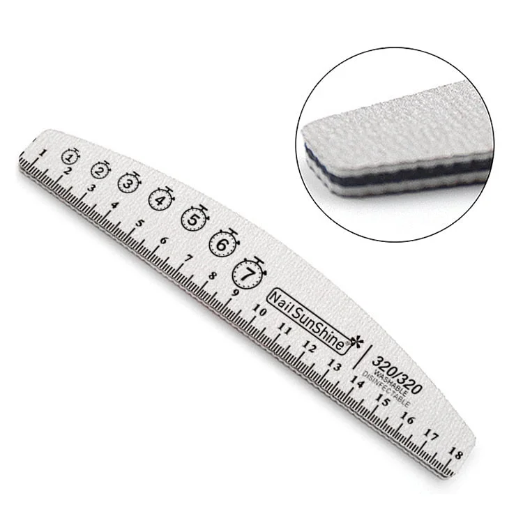 1Pc 80/100/150/180/240 Professional Half Moon Nail File Grinding Block File Nail Buffer Colorful Lime Manicure Pedicure DIY Tool-Nail Inspo