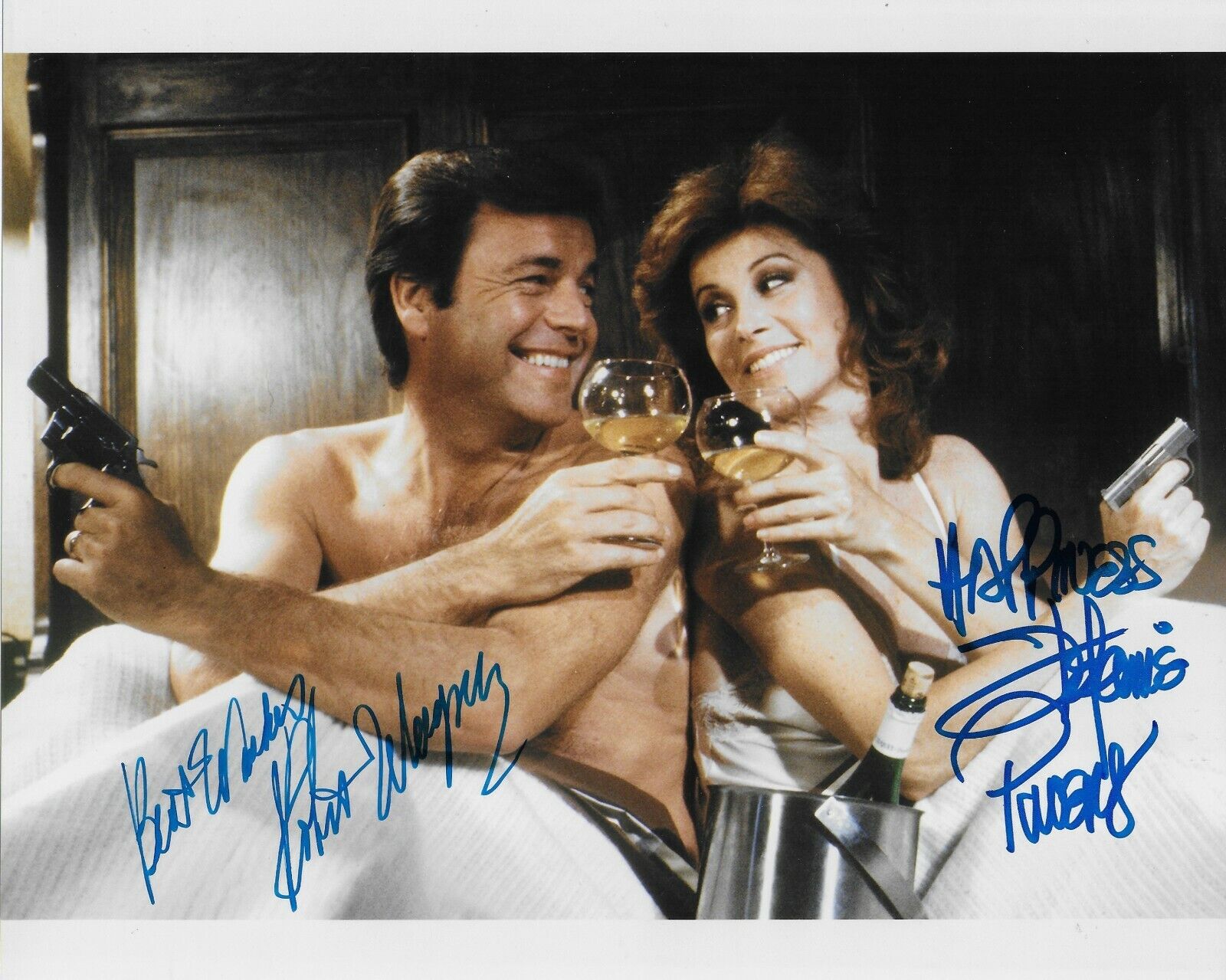 Robert Wagner & Stefanie Powers Hart to Hart Original Autographed 8X10 Photo Poster painting #17