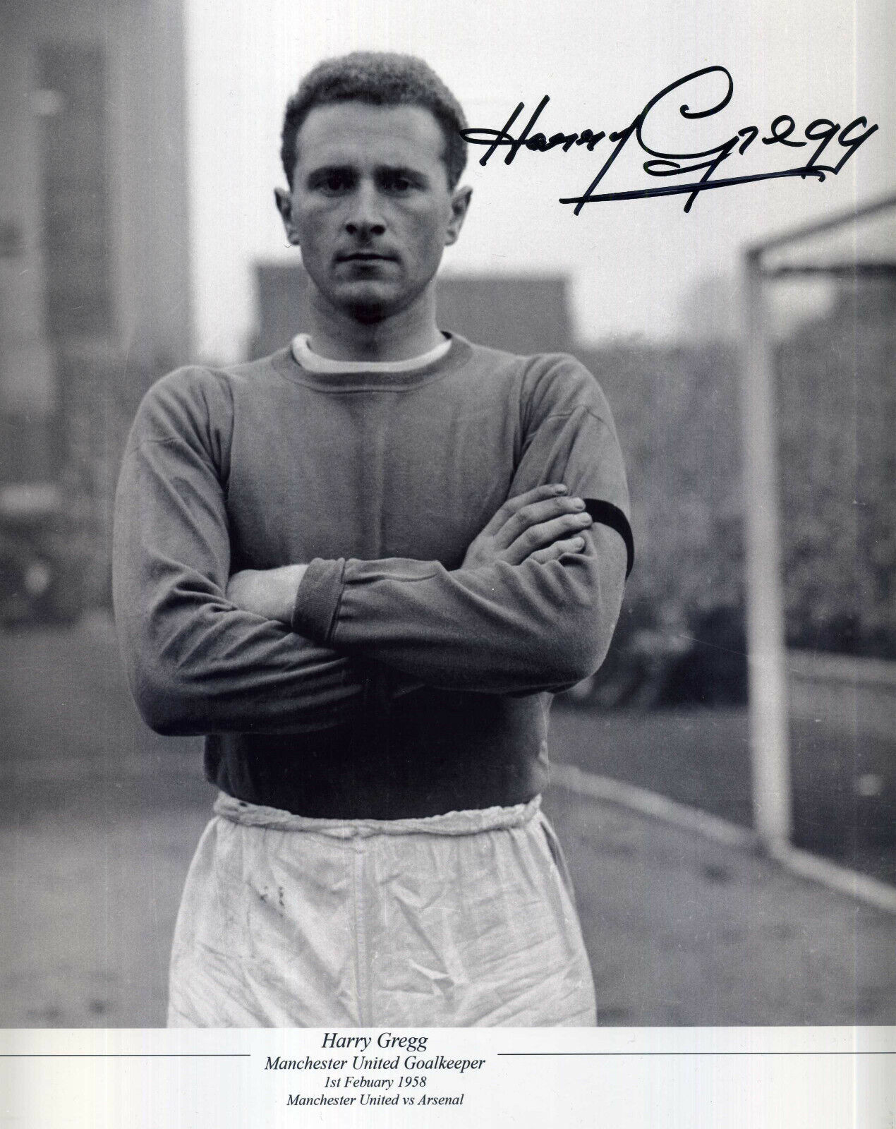 HARRY GREGG Signed Photo Poster paintinggraph Manchester United / N Ireland BUSBY BABES Preprint