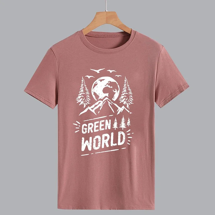 PSL Green world Hiking Tees -011791
