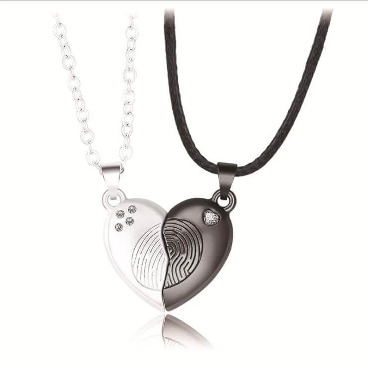 Two Piece Broken Heart Necklace