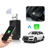 2 in 1 Wireless CarPlay Android Auto Adapter Plug & Play for Factory Wired Cars