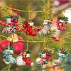 8Pcs Double Side Effect Acrylic Special Shaped Christmas Theme Xmas Trees Hanging Pendant Kits