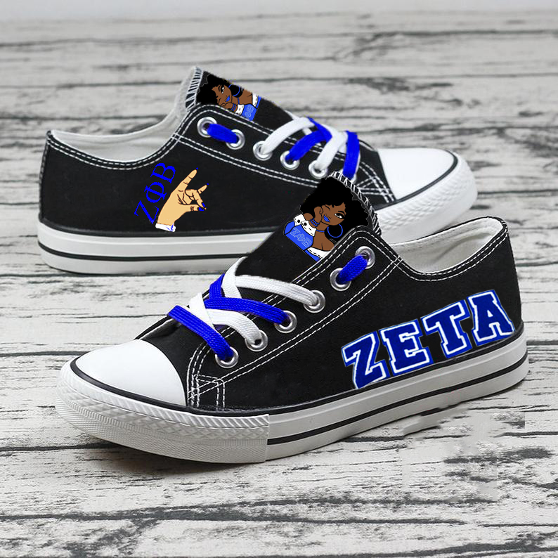 Fashion printed low-top canvas shoes