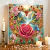 Rote Rose DIY, Spezialform-Bohrer, Diamantkunst, Perlen-Malset, mit Rahmen 25x25cm,