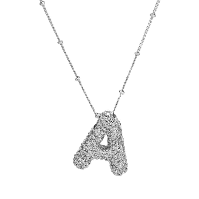 Casual Minimalist Letter Brass Plating Zircon Pendant Necklace 1 Piece