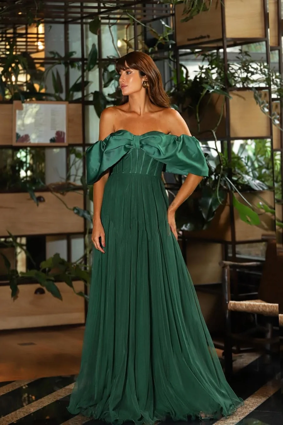 Daisda Sleeveless Off-Shoulder Strapless Prom Dress