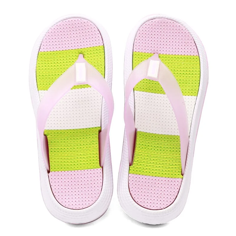 Summer Slippers 2020 Female Sandal Casual Women Soft Bottom Beach Shoes Rainbow Flip Flops