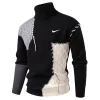 Unisex Casual Trendy Contrast Color Knitted Sweater