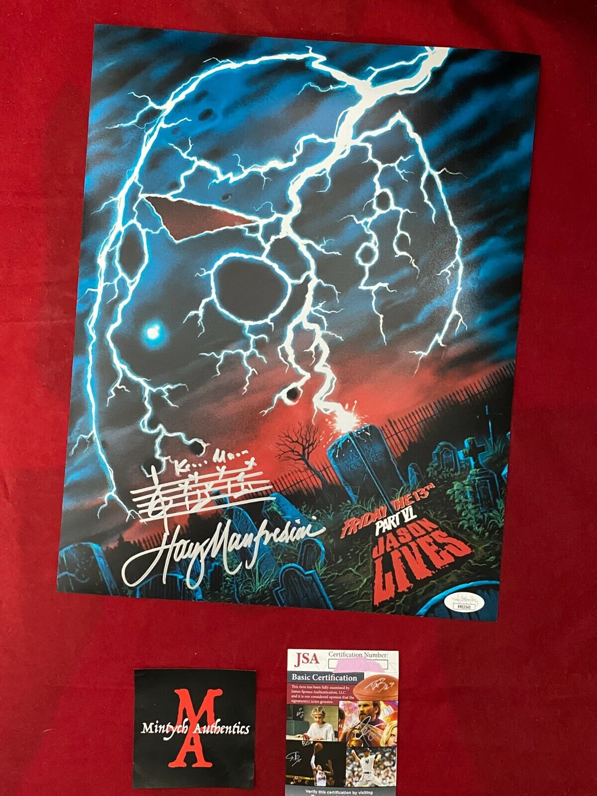 HARRY MANFREDINI AUTOGRAPHED SIGNED 11x14 Photo Poster painting! FRIDAY THE 13TH! JSA COA! JASON