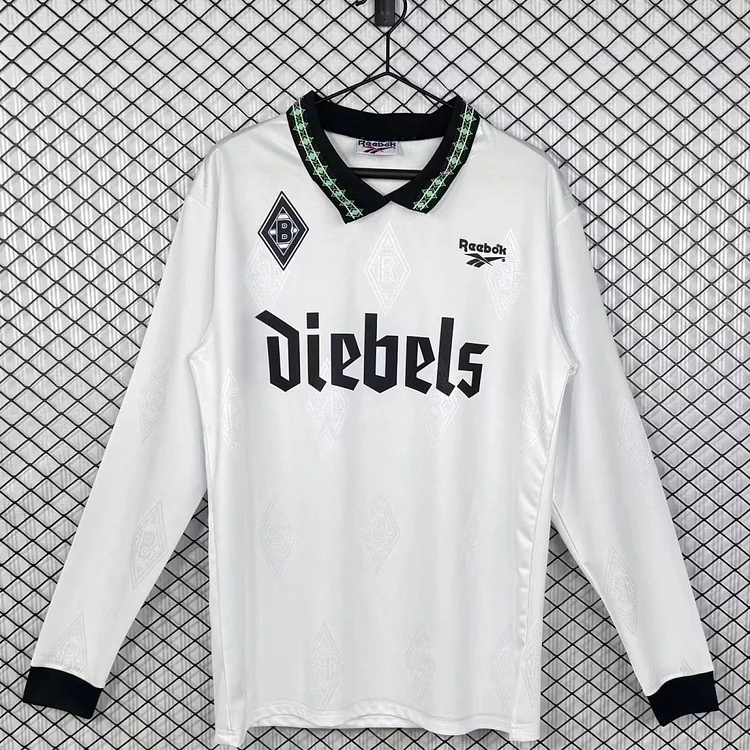 Borussia M&ouml;nchengladbach 1995/96 Retro Long-Sleeved Home Jersey