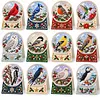 12Pcs DIY Pearl Diamond Painting Christmas Cards, 3D Greeting Card Craft Kits with Resin Pearls, Handmade Holiday Cards for Adults, Christmas Gifts & Decorations